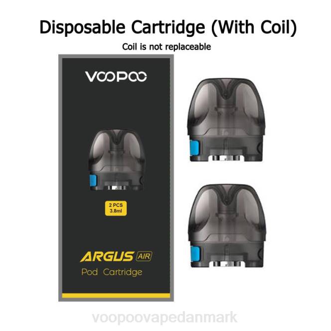 VOOPOO ARGUS AIR pod patron (2 stk) pod med 0,8 ohm spole 604R535 | VOOPOO Vape Gene Danmark
