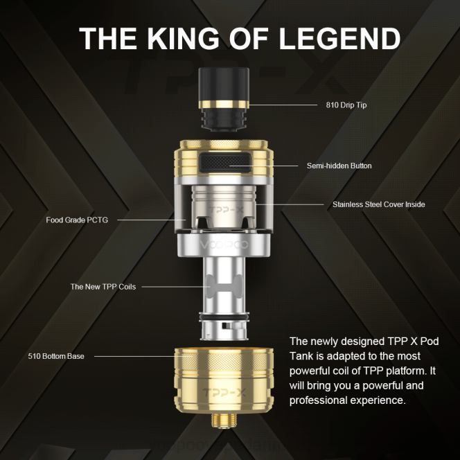 VOOPOO TPP X pod tank regnbue 604R514 | VOOPOO Vape Pod Danmark