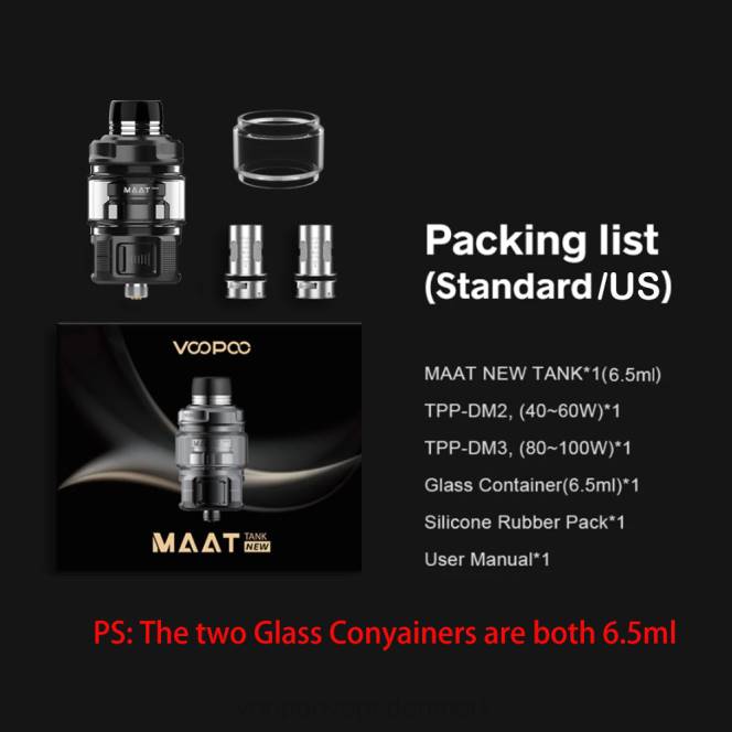 VOOPOO MAAT tank ny sort 604R511 | VOOPOO Danmark