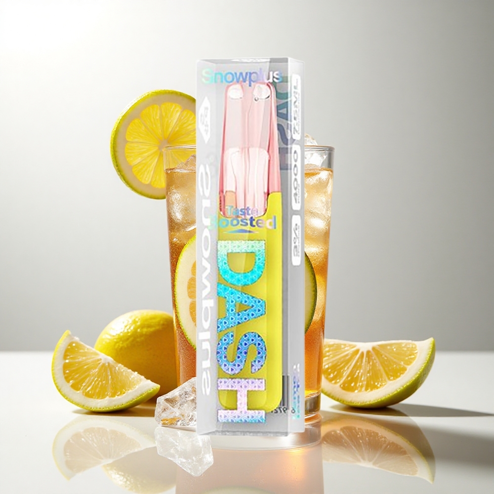 Snowplus Dash 4000 Puffs Engangsenhed Citron Is Te med 7,5 ml e-væske og 530 mAh batteri