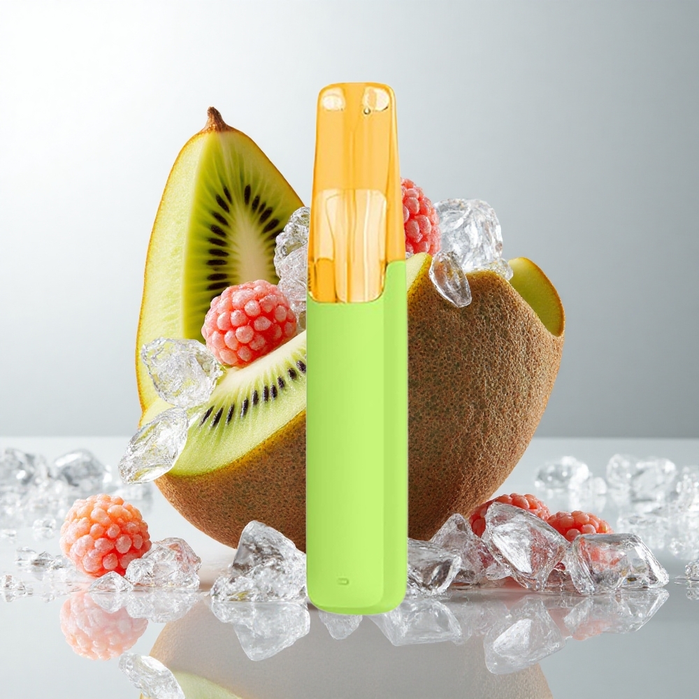 Snowplus Dash 4000 Puffs Engangsenhed Kiwi Is med Ceramic Atomizer og 7,5 ml E-væske