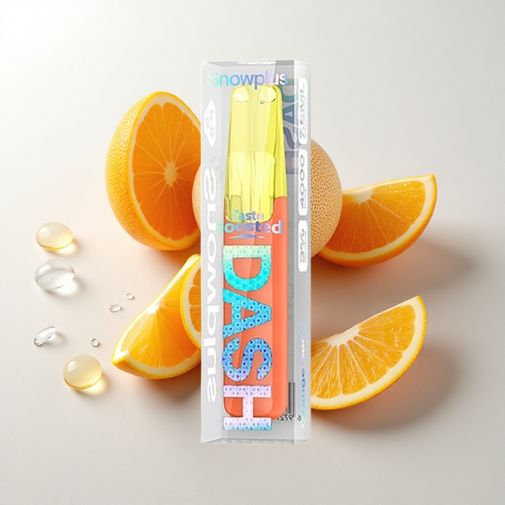 Snowplus Dash 4000 Puffs Engangsenhed Orange Sodavand med Keramik Atomizer og 7,5 ml E-væske