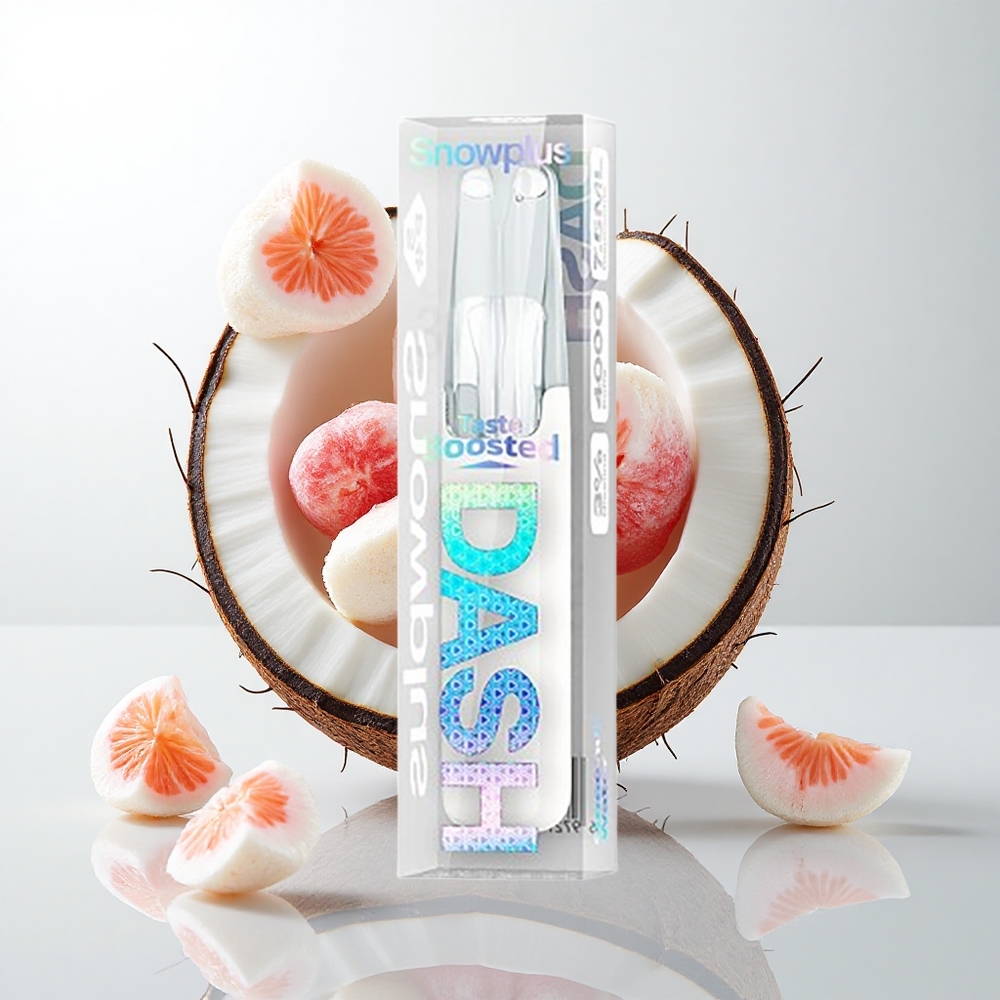 Snowplus Dash 4000 Puffs Engangsenhed med Ceramic Atomizer og Kokosvand