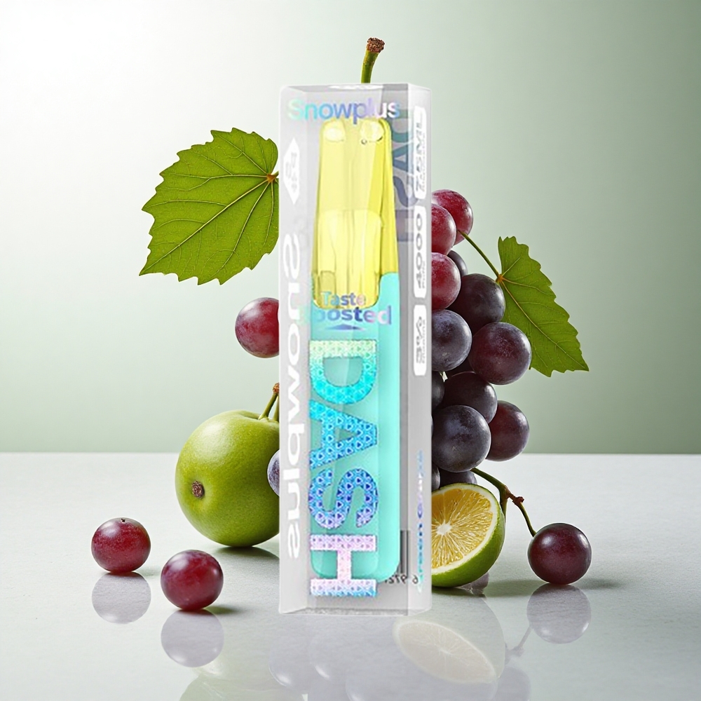 Snowplus Dash 4000 Puffs Grøn Drue med Ceramic Atomizer og 530 mAh Batteri