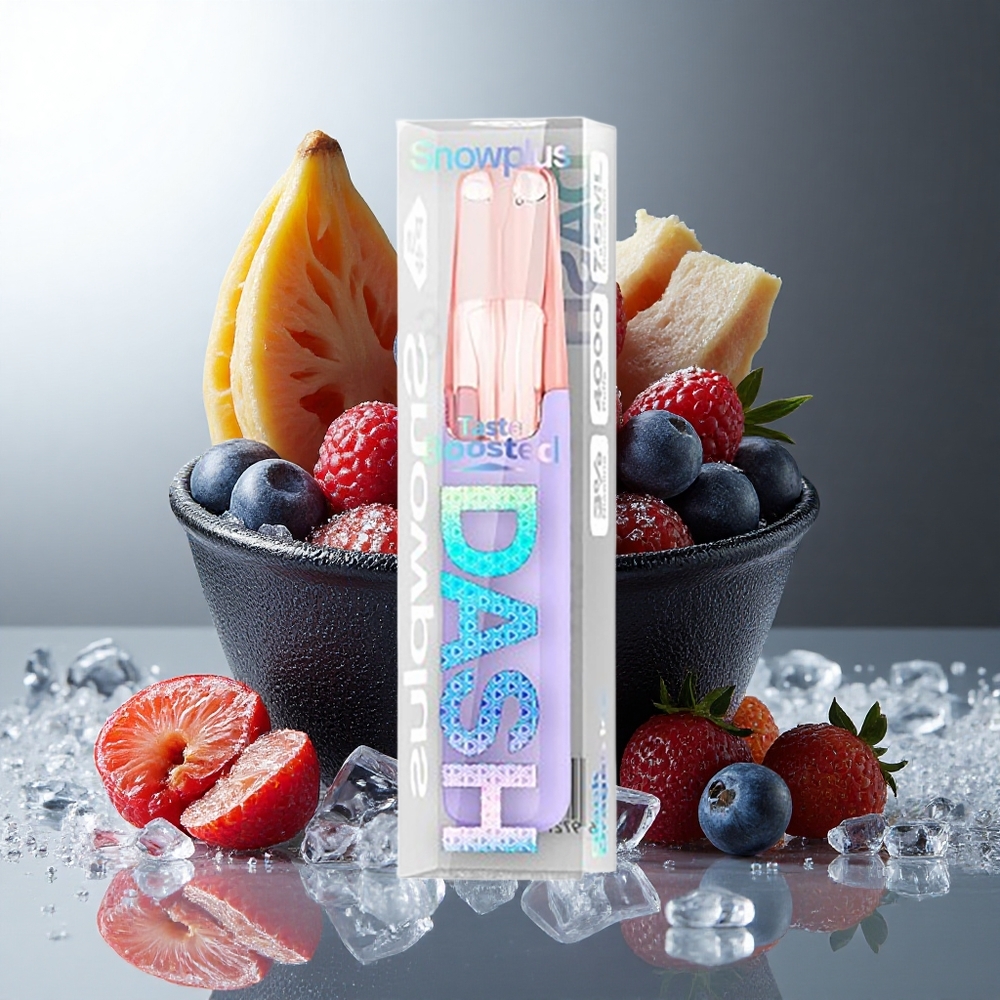 Snowplus Dash 4000 Puffs Sort Drage Is med 7,5 ml e-væske