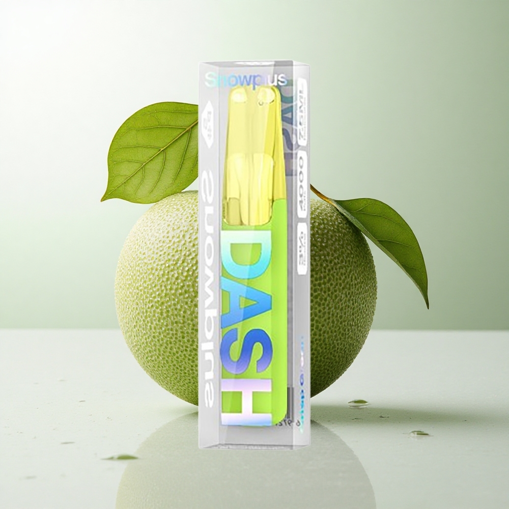 Snowplus Dash 4000 Puffs engangsenhed med Ceramic Atomizer og Crisp Grøn