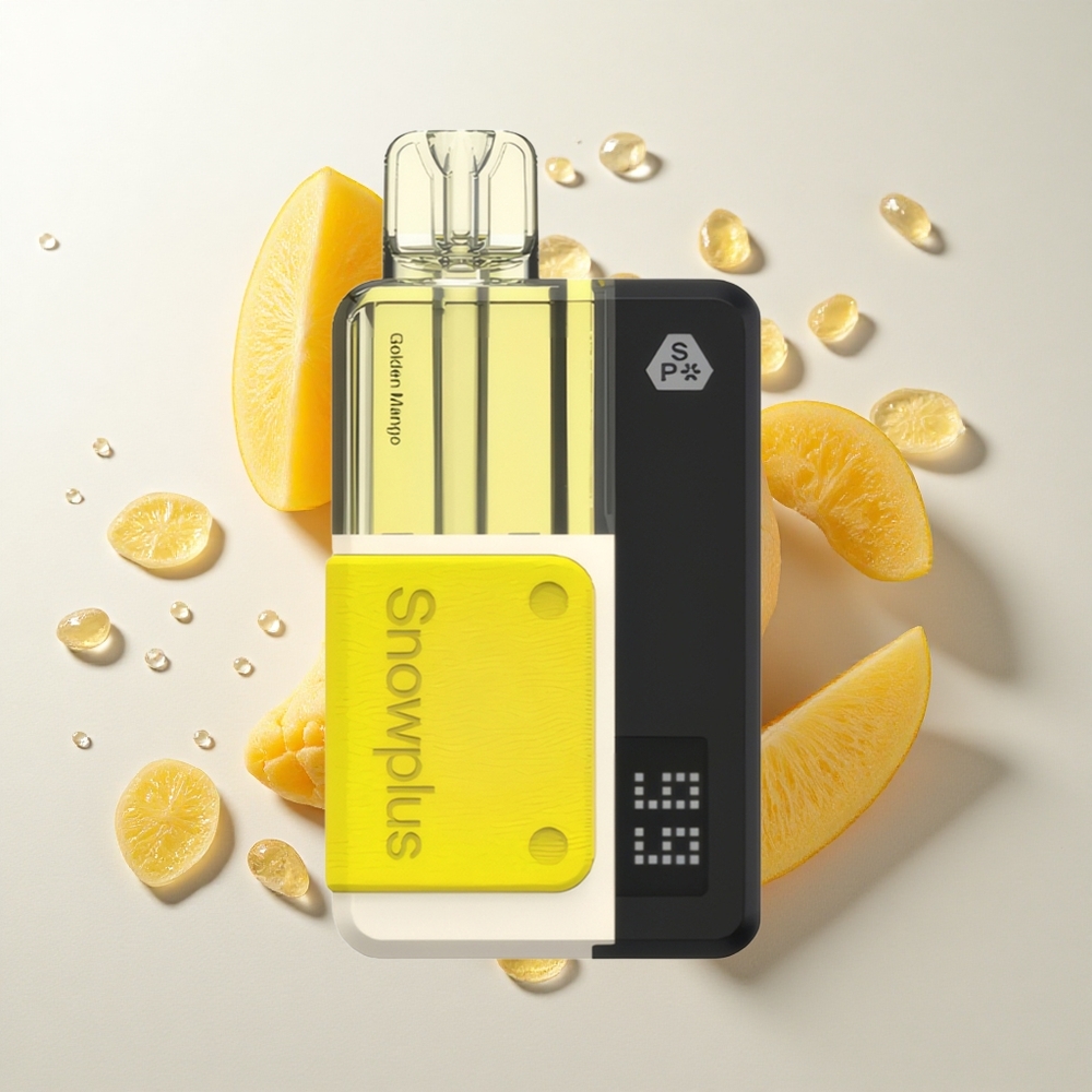 Snowplus Swift Pod Kit 15000 Puffs Guld Mango med 1000 mAh batteri og 2+10 ml e-væske