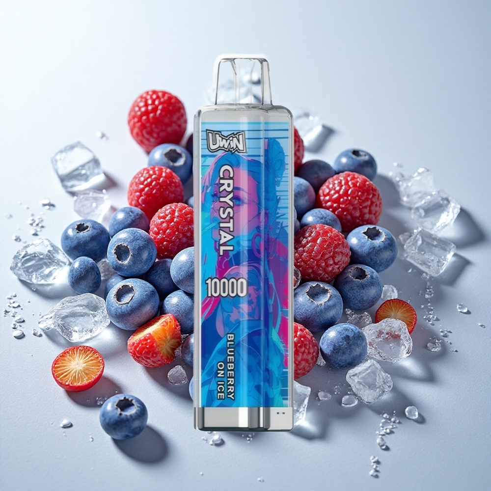 UWIN Crystal 10000 Puffs Blåbær På Is med RGB-lys og 18ml e-væske
