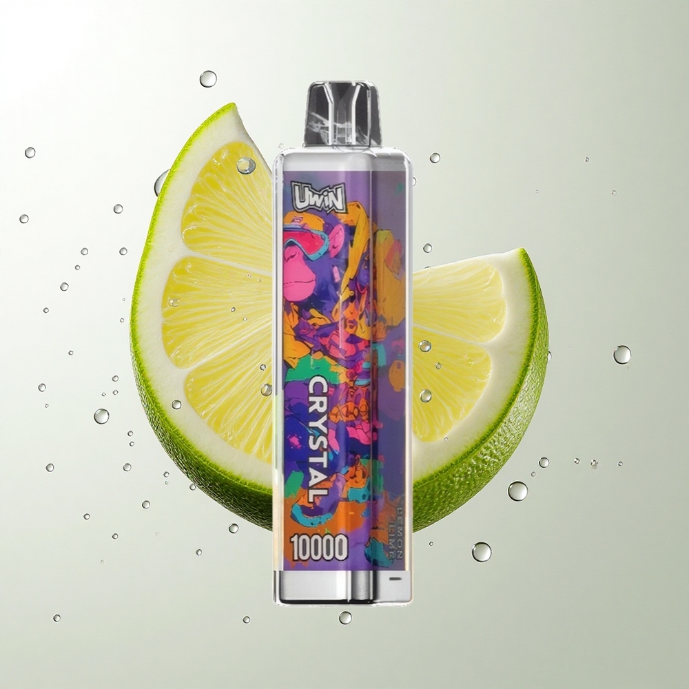 UWIN Crystal 10000 Puffs Citron Lime med RGB-lys og 18ml e-væske