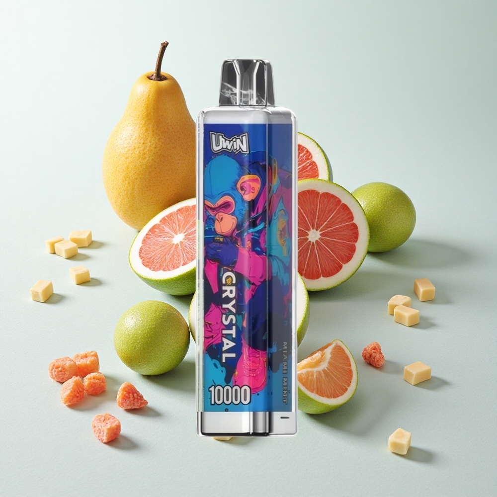 UWIN Crystal 10000 Puffs Miami Mynte med RGB-belysning og 18ml e-væske