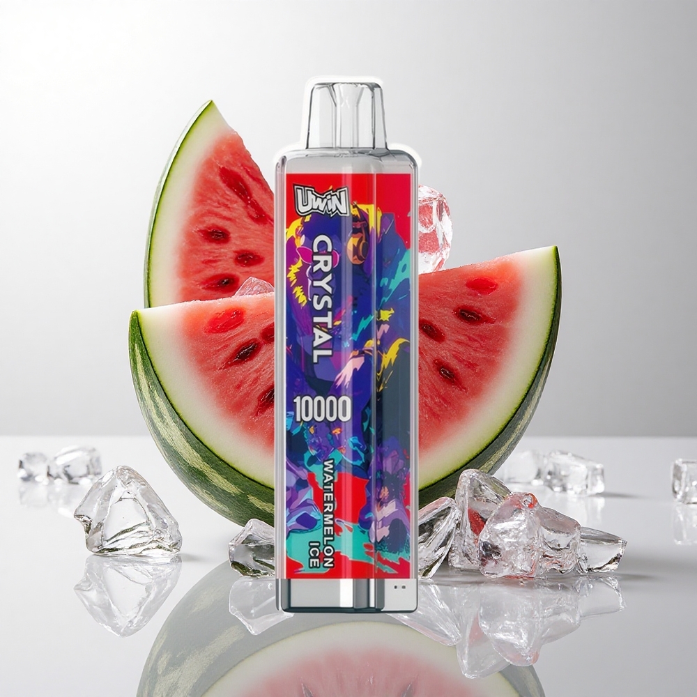 UWIN Crystal 10000 Puffs Vandmelon Is med RGB-lys og 18ml e-væske