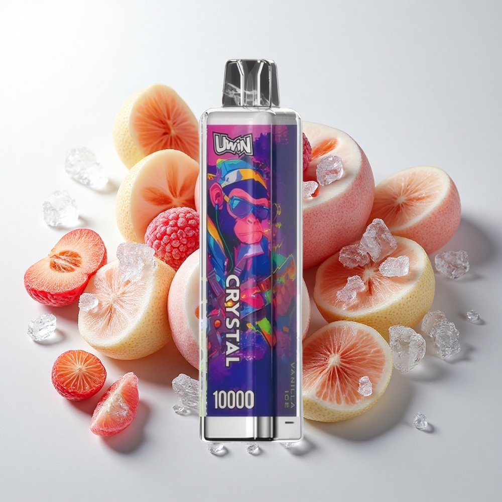 UWIN Crystal 10000 Puffs Vanilleis med RGB-lys og 18ml e-væske