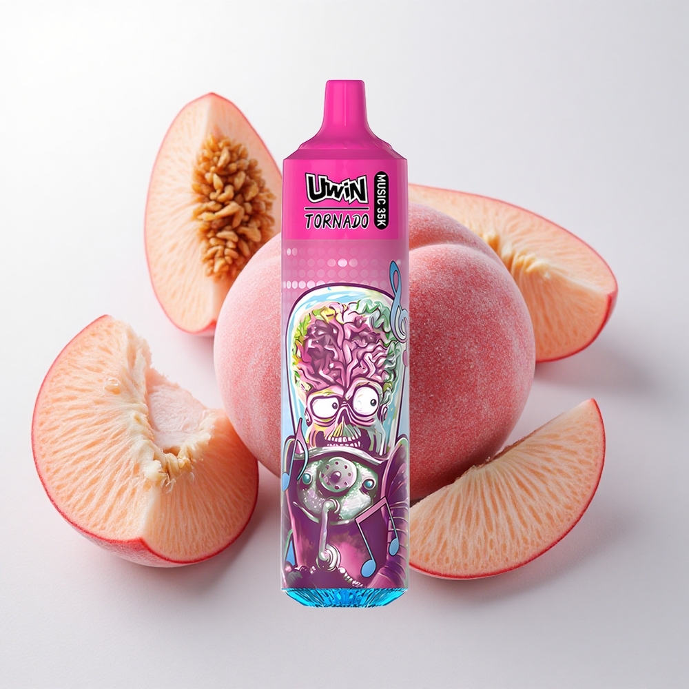 Uwin Tornado 35K Fersken Bær Musik Engangs Vape med 35000 puff og Type-C opladning