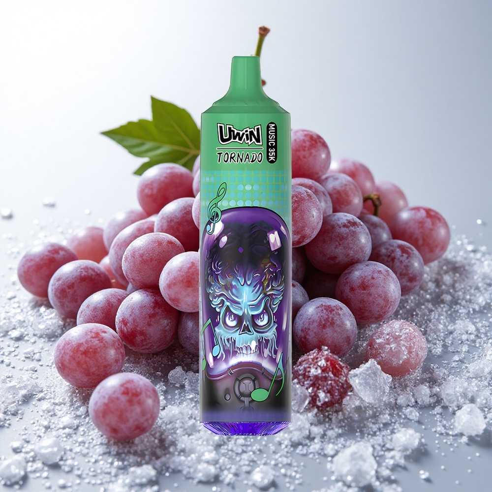 Uwin Tornado 35K Music Engangs Vape Druem Is med 35000 puff og Type-C opladning