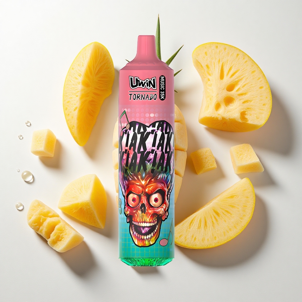 Uwin Tornado 35K Music Engangs Vape Fersken Mango Ananas (Op til 35000 puff, Type-C opladning)