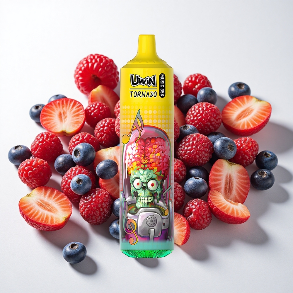 Uwin Tornado 35K Music Engangs Vape med Blandede Bær og 600mAh Batteri