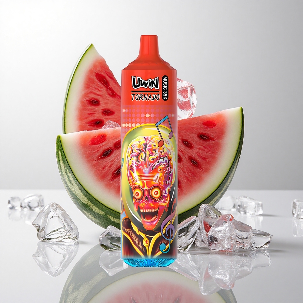 Uwin Tornado 35K Vandmelon Is Engangs Vape med 35000 puff og Type-C opladning