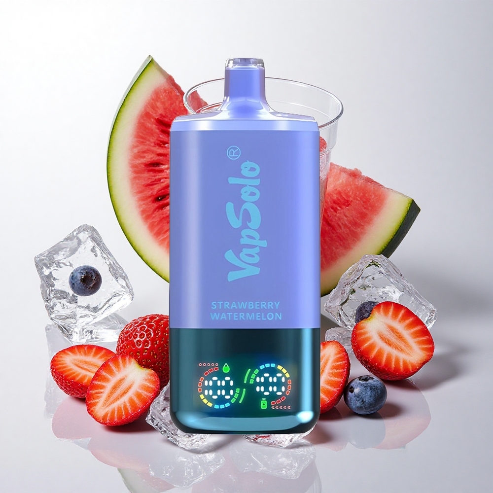 VapSolo Triple 30000 Puffs Jordbær Vandmelon & Blåbær Is med 40ml E-Væske og Type-C opladning