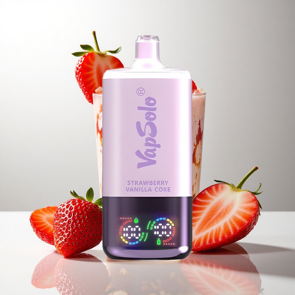 VapSolo Triple 30000 Puffs Jordbær Vanilje Cola – 40ml e-væske, Type-C opladning