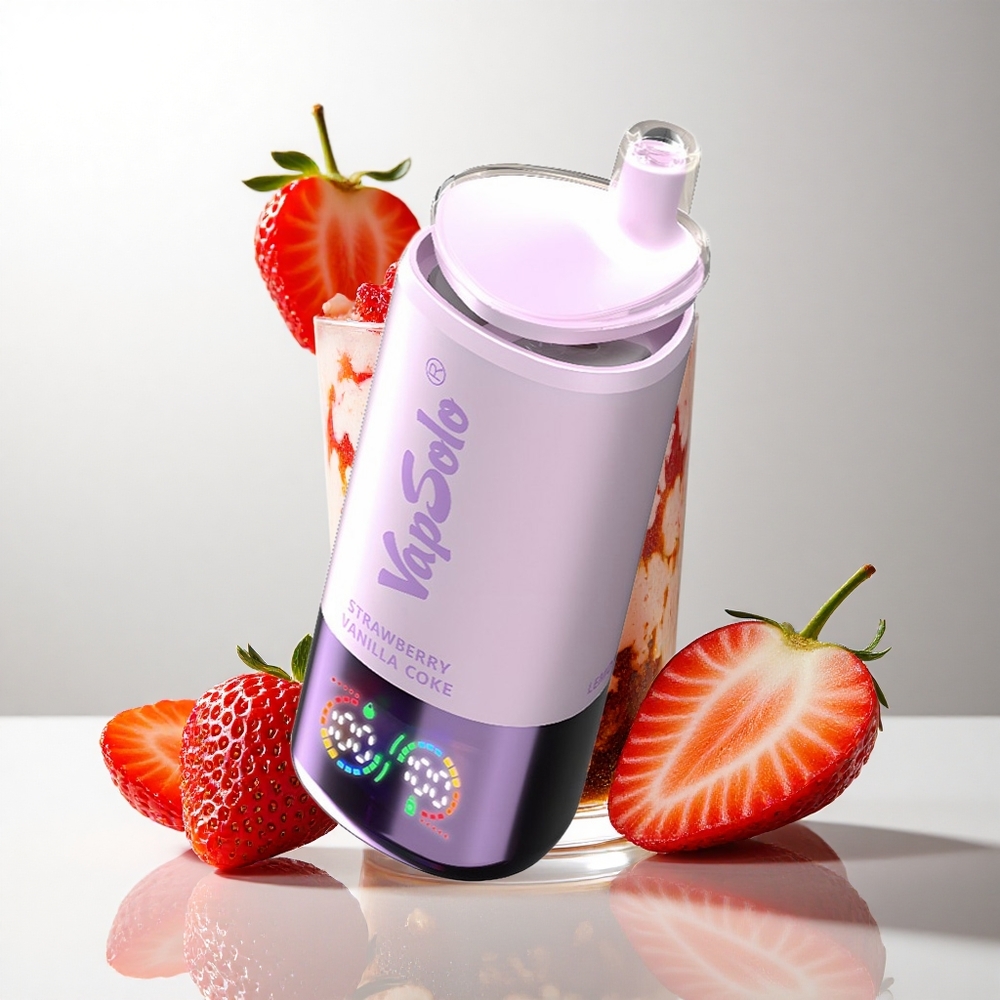 VapSolo Triple 30000 Puffs Jordbær Vanilje Cola – 40ml e-væske, Type-C opladning