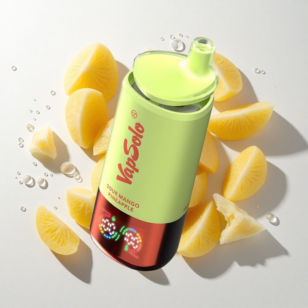 VapSolo Triple 30000 Puffs Sur Mango Ananas med 40ml E-væske og Type-C opladning