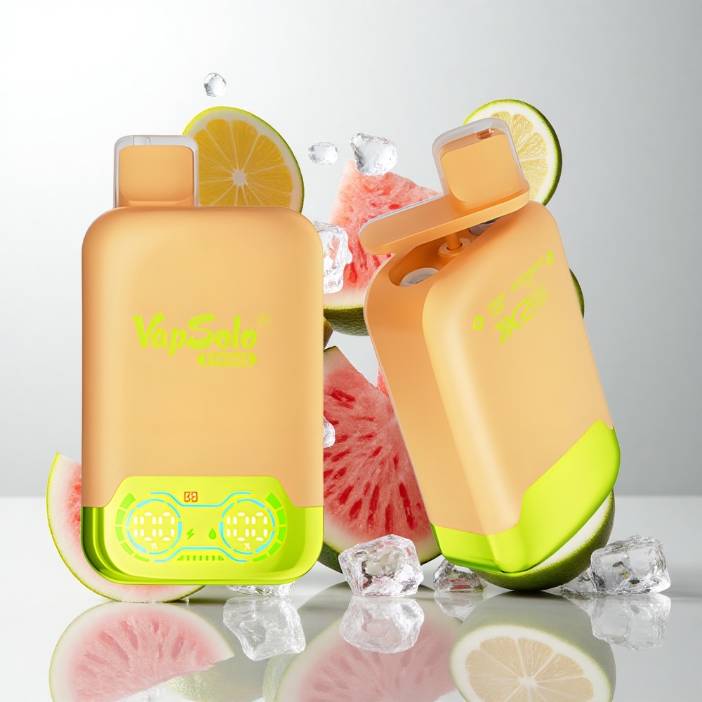 Vapsolo Twins 20000 Puffs Citron Lime & Vandmelon Is med 40 ml E-Væske og Type-C opladning