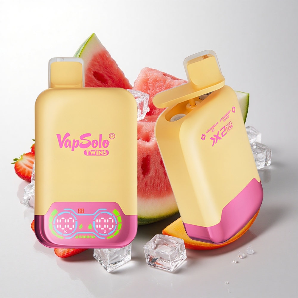 Vapsolo Twins 20000 Puffs Vandmelon Is & Jordbær Mango – 40 ml E-Væske