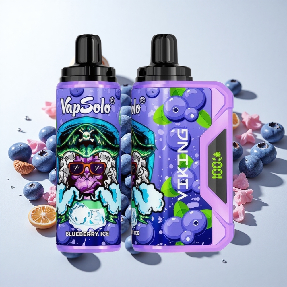 VapSolo VIKING 12000 Puffs Engangs E-Cigaret Blåbær med 22ml E-Væske