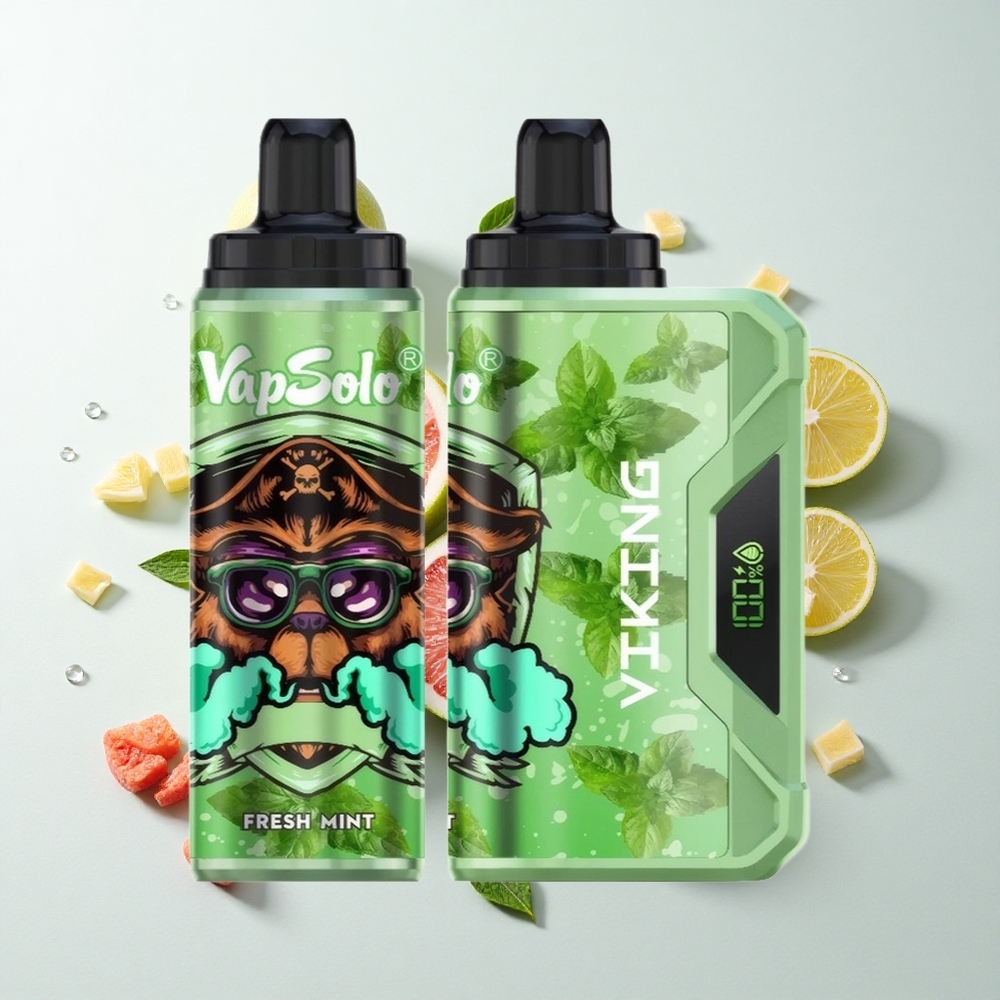 VapSolo VIKING 12000 Puffs Engangs Vape Frisk Mynte & Op til 12000 Pust