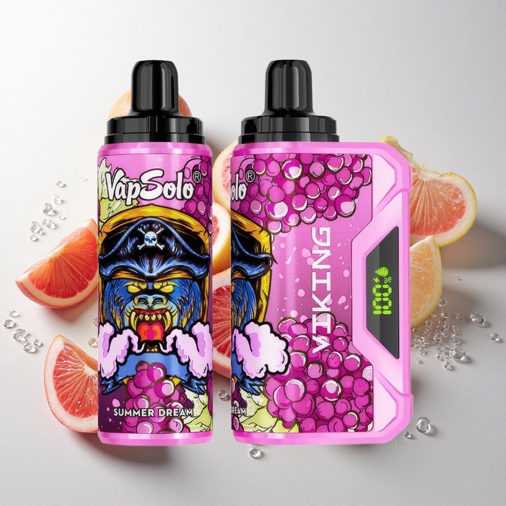 VapSolo VIKING 12000 Puffs Sommerdrøm med 22 ml e-væske og Type-C opladning