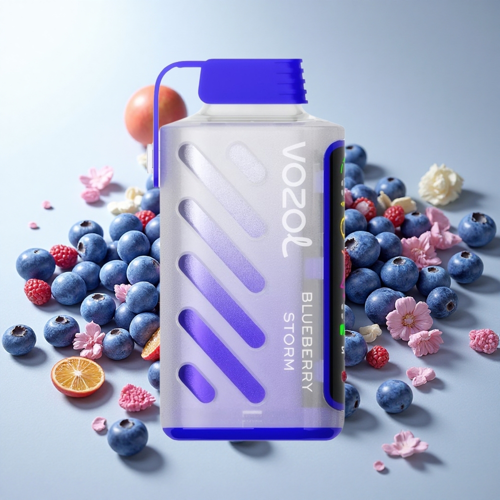 VOZOL Gear Power 20000 Puffs Blåbær Storm med 20mL Forfyldt E-Væske og Dual Mesh Coil