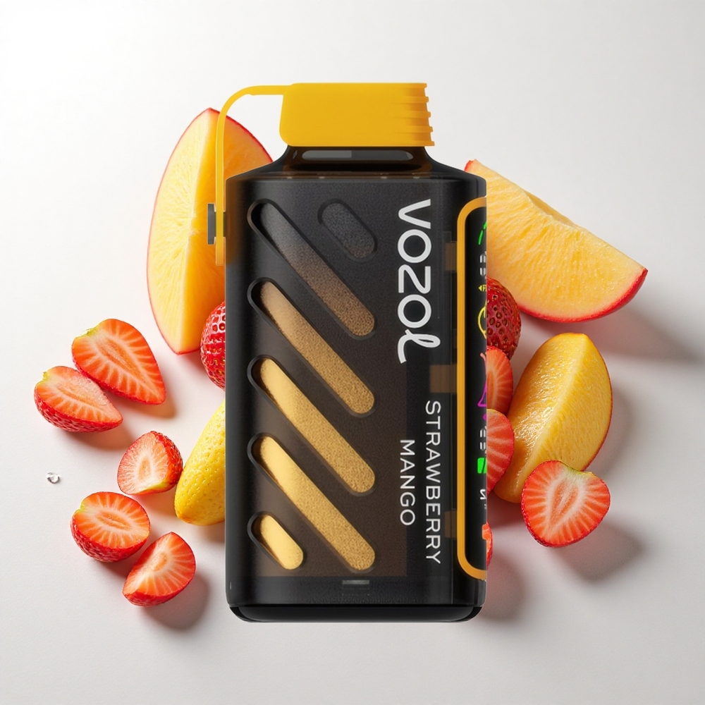 VOZOL Gear Power 20000 Puffs Jordbær Mango med 20mL Forfyldt E-Væske og S.i.L.C. Tech