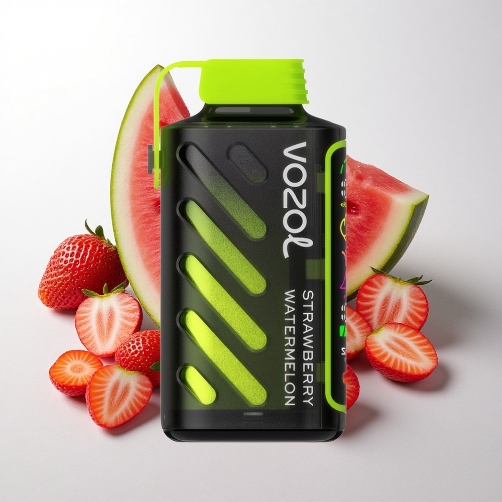 VOZOL Gear Power 20000 Puffs Jordbær Vandmelon med 20mL forfyldt e-væske og Dual Mesh Coil