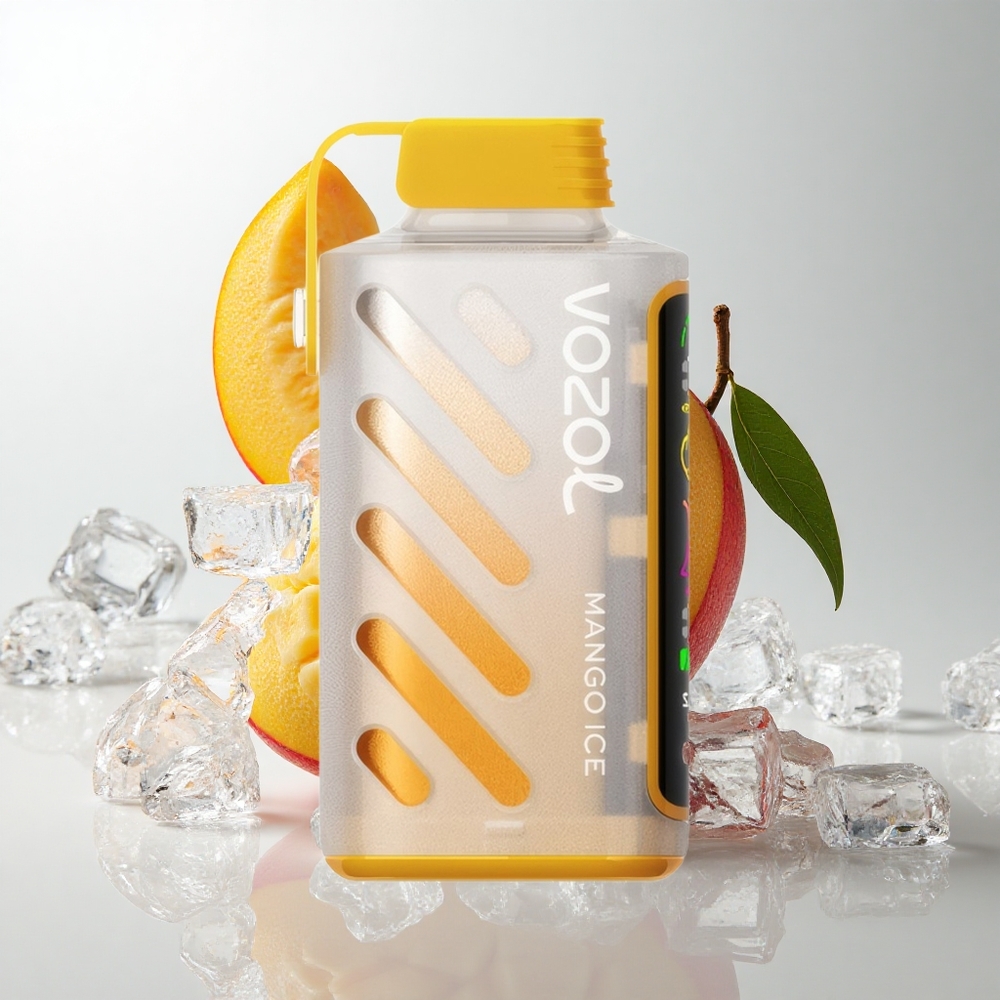 VOZOL Gear Power 20000 Puffs Mango Is med S.i.L.C. Tech og 20mL E-Liquid