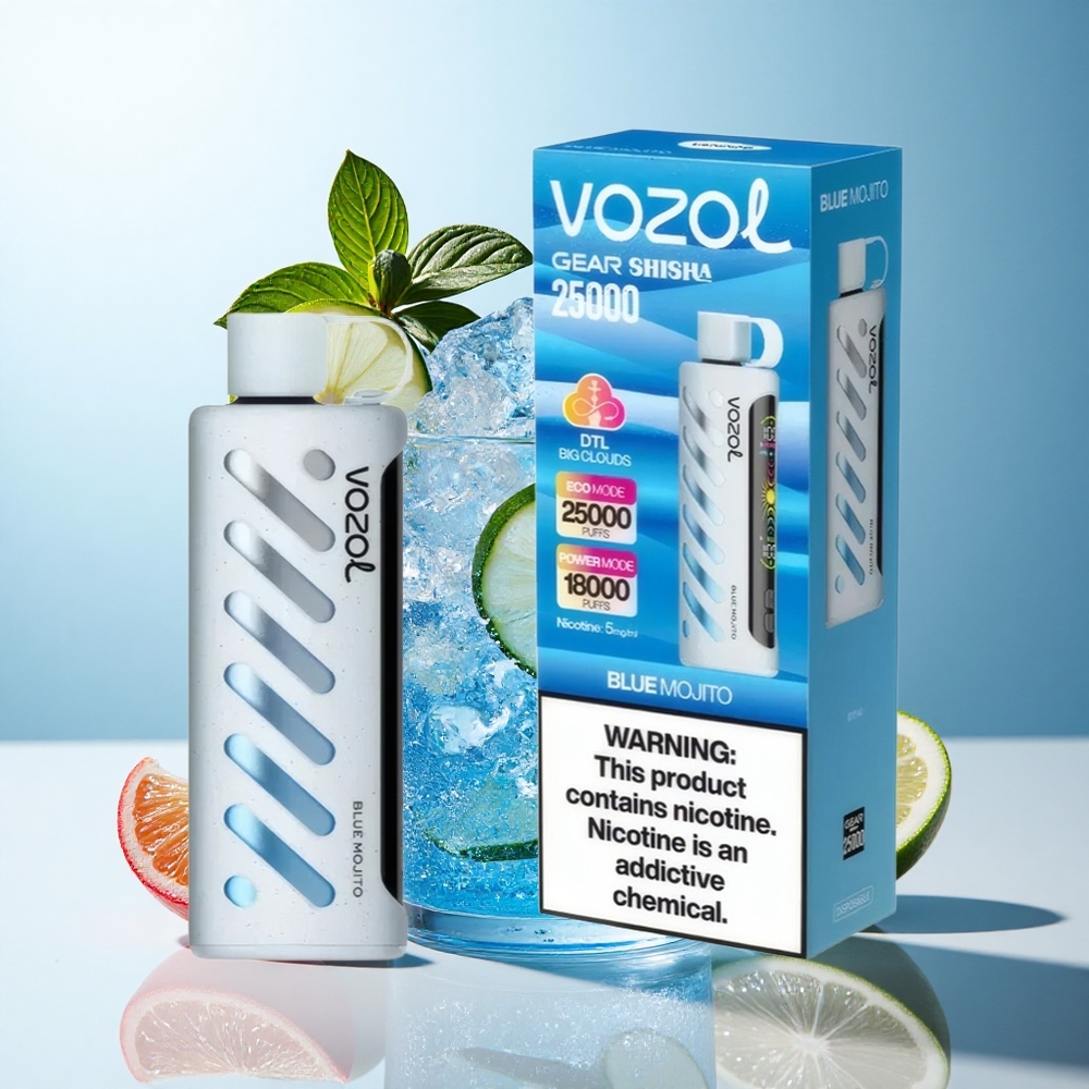 VOZOL Gear Shisha 25000 Puffs Blå Mojito med 1000mAh Batteri