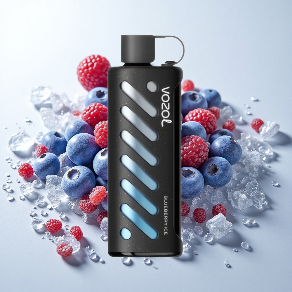 VOZOL Gear Shisha 25000 Puffs Blåbær Is med 1000mAh Batteri og 30 Lækre Smage
