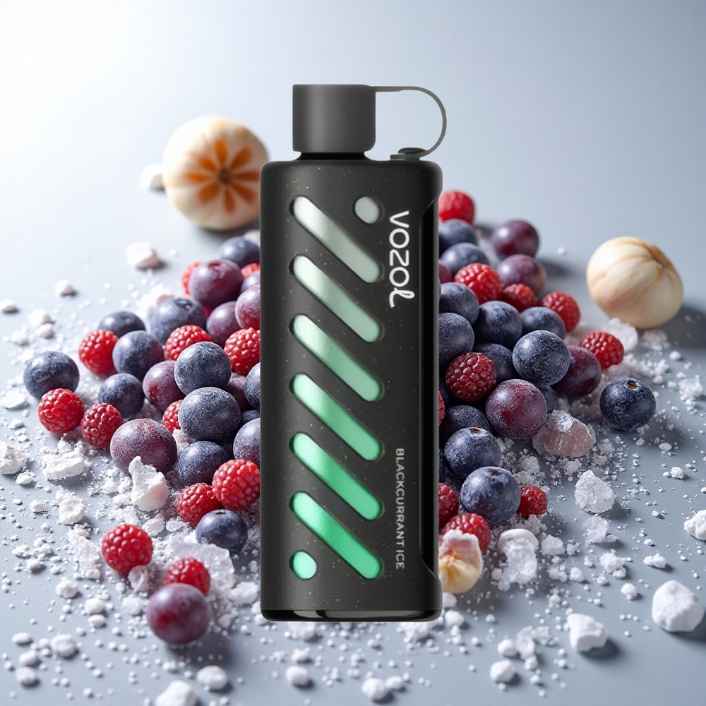VOZOL Gear Shisha 25000 Puffs Blackcurrant Is (Solbær Is) med 1000mAh Batteri