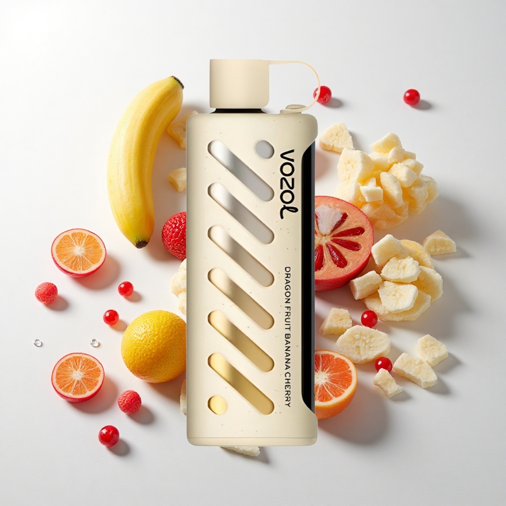 VOZOL Gear Shisha 25000 Puffs Dragefrugt Banan Kirsebær med 1000mAh Batteri