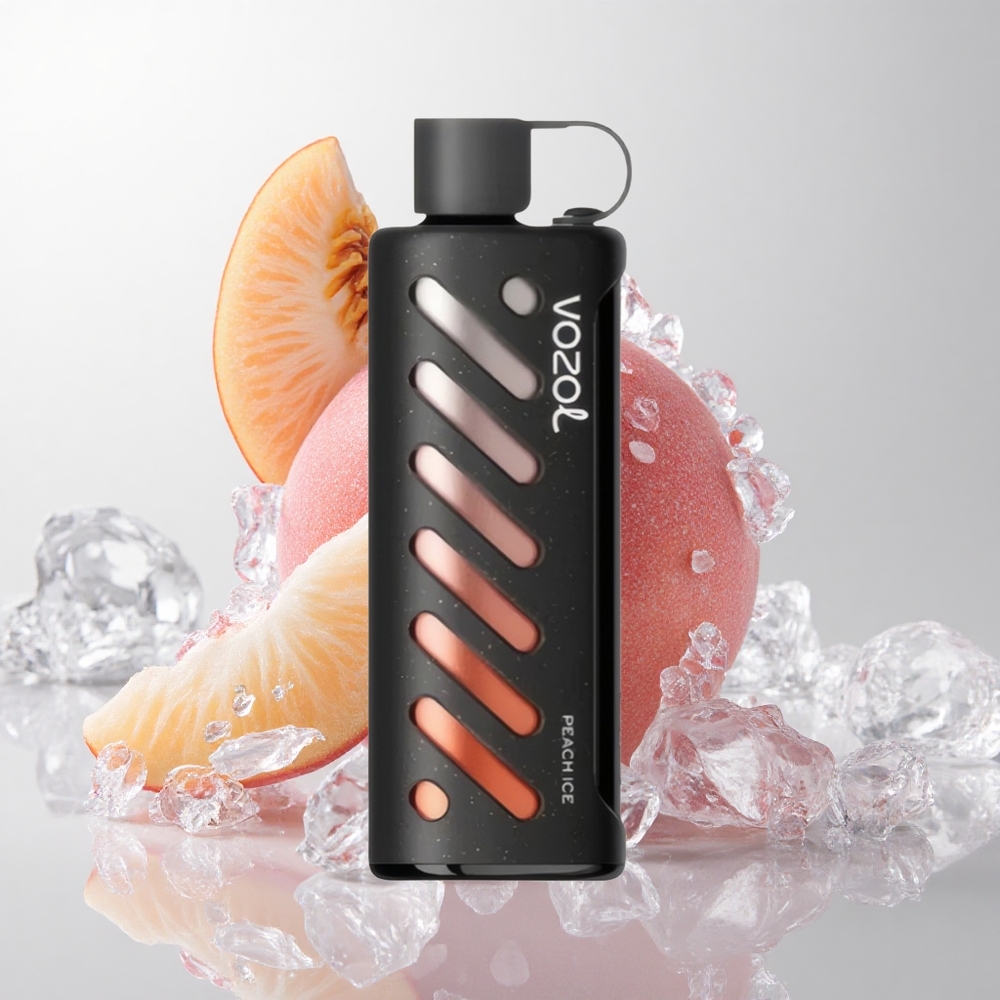 VOZOL Gear Shisha 25000 Puffs Fersken Is med 30 Lækre Smage og 1000mAh Batteri