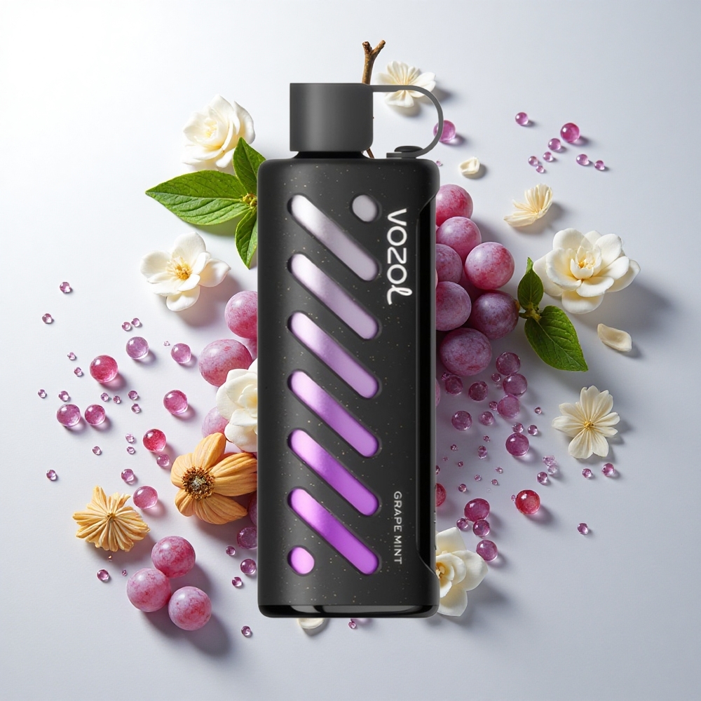 VOZOL Gear Shisha 25000 Puffs Grape Mynte med 1000mAh Batteri og 5mg/ml Nikotin