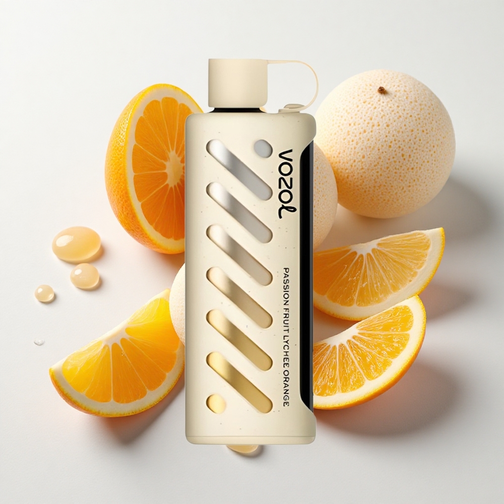VOZOL Gear Shisha 25000 Puffs Passionfrugt Litchi Appelsin med 30 Lækre Smage og 1000mAh Batteri