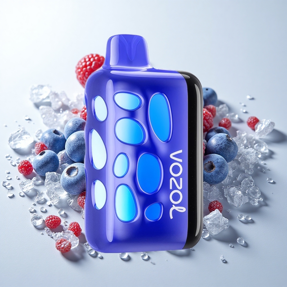 VOZOL RAVE 40000 Blåbær Is med 1000mAh Batterikapacitet og Beat-Synced Party Mode