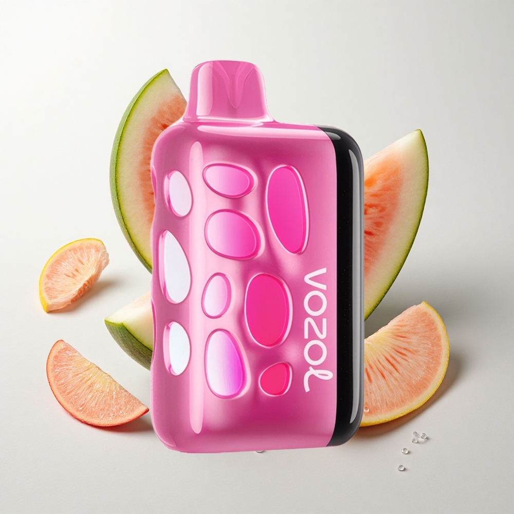 VOZOL RAVE 40000 Engangs Vape Jordbær-Melon Fersken med 1000mAh Batterikapacitet