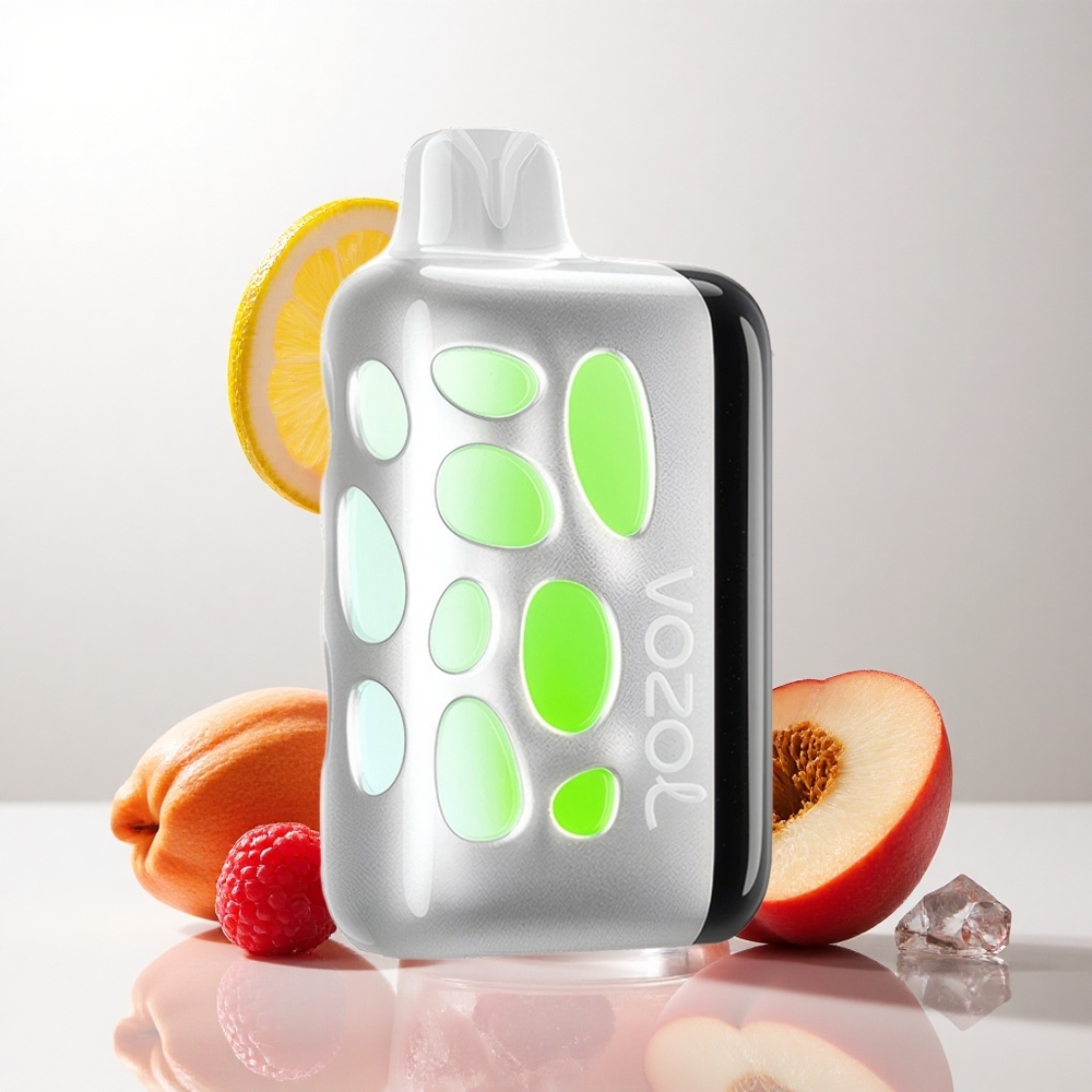 VOZOL RAVE 40000 Fersken Hindbær Lemonade med 1000mAh Batterikapacitet og Beat-Synced Party Mode