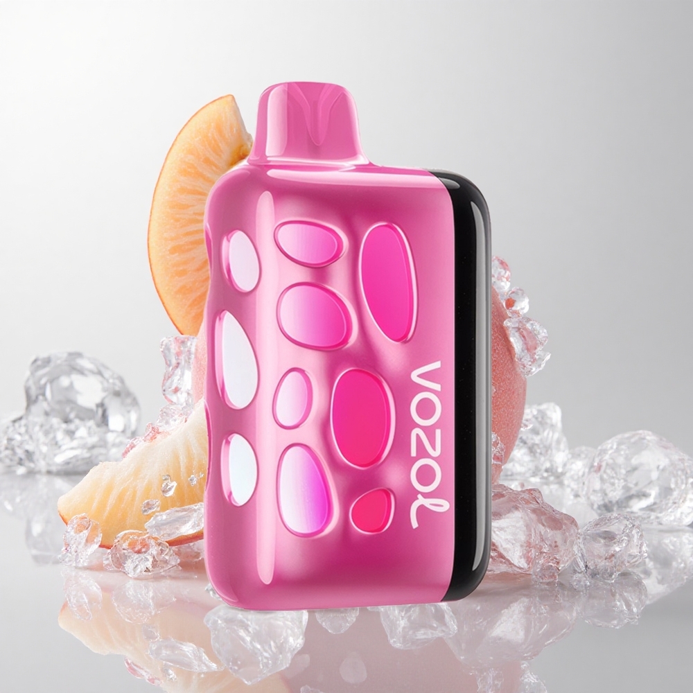 VOZOL RAVE 40000 Fersken Is med 1000mAh Batterikapacitet og Beat-Synced Festtilstand