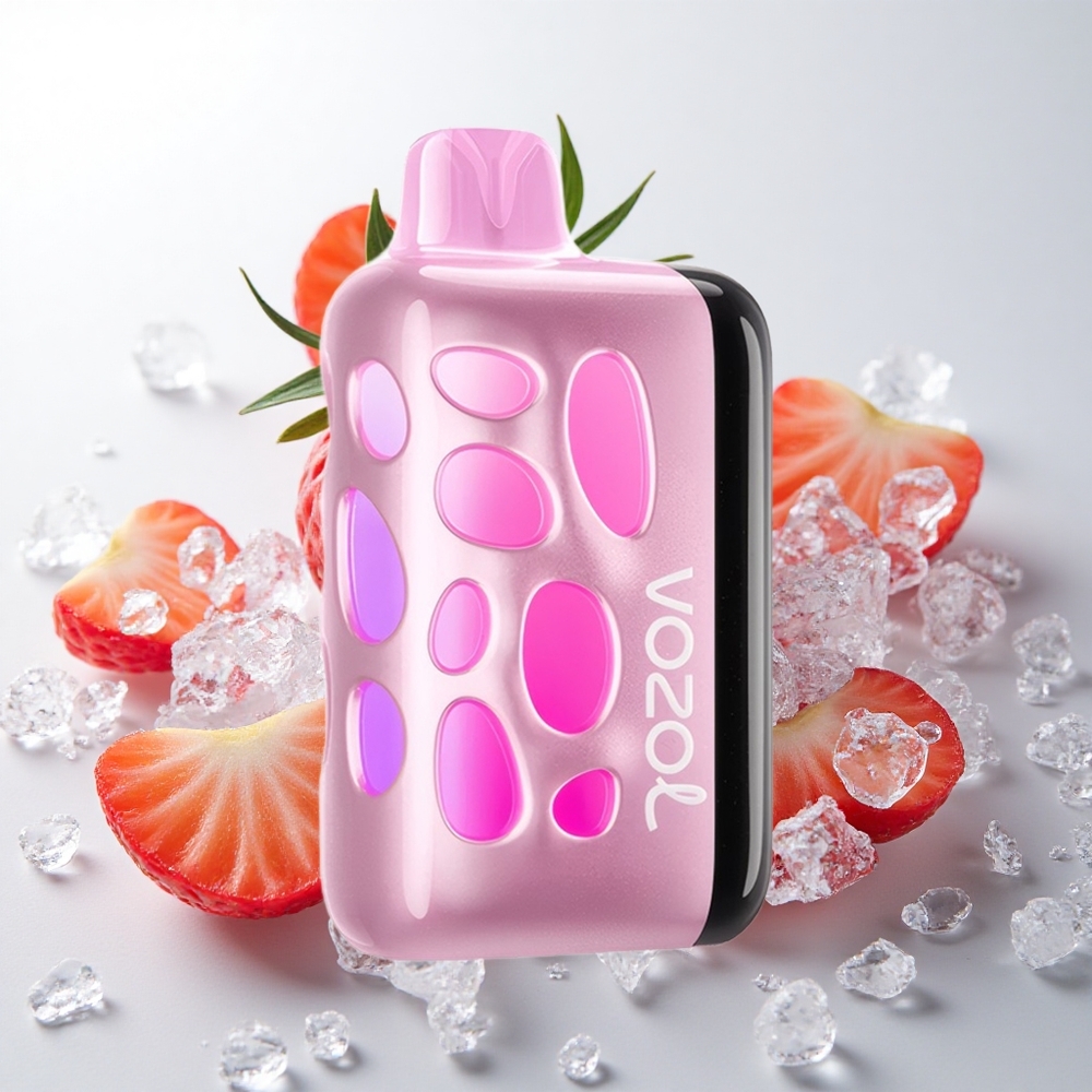 VOZOL RAVE 40000 Jordbær Is med 1000mAh Batterikapacitet og Beat-Synced Party Mode