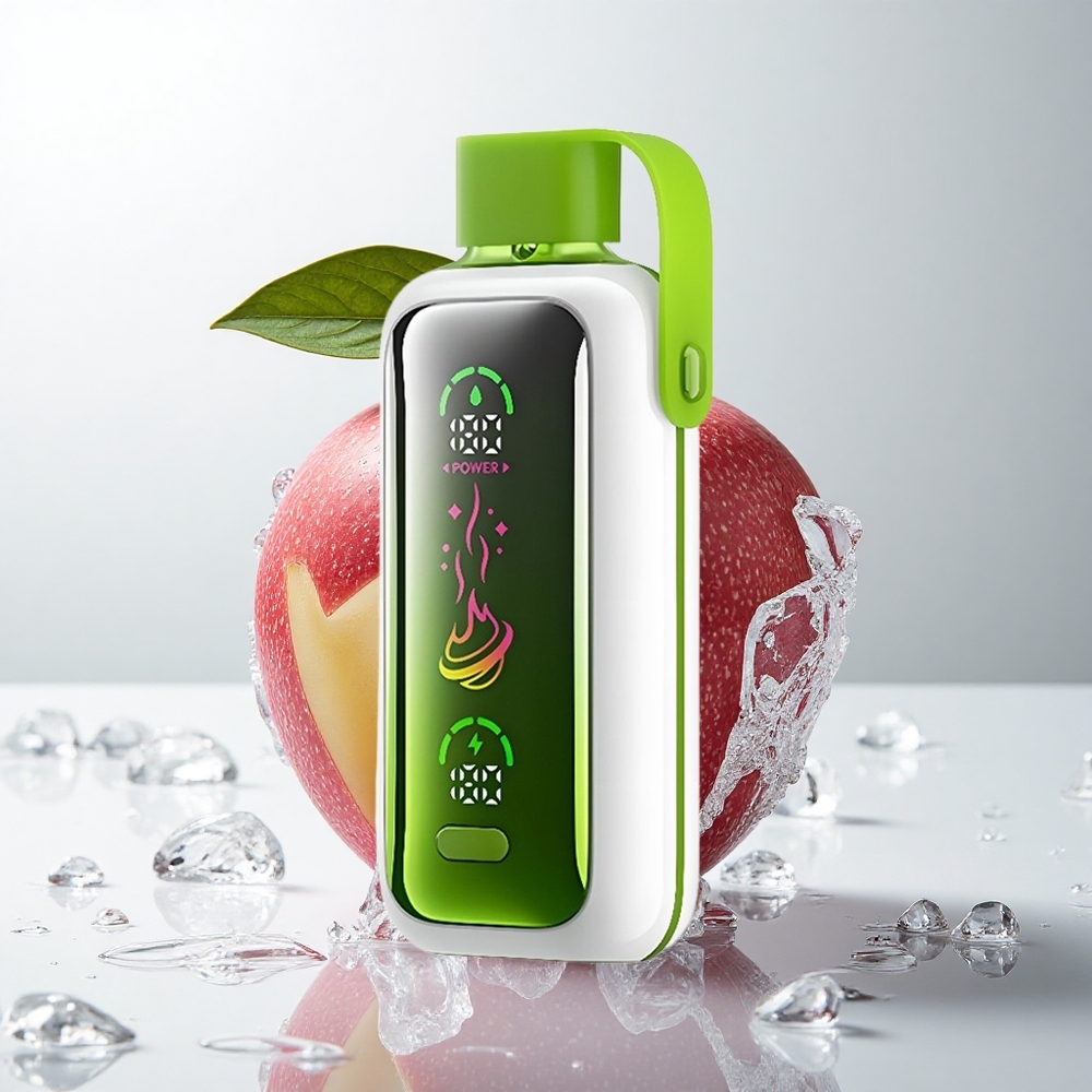 VOZOL Star 20000 Puffs Dobbelt Æble Is med 2,2" HD-spejlskærm og Dual Mesh