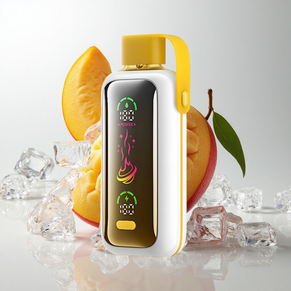 VOZOL Star 20000 Puffs Mango Is med 2,2" HD-spejlskærm og Dual Mesh