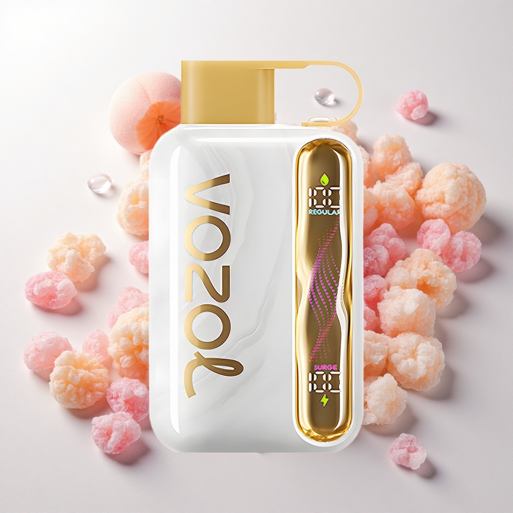 VOZOL STAR 40000 Puffs Engangsvape Hvidfersken Hindbær – 1000mAh Batteri & Type-C Opladning