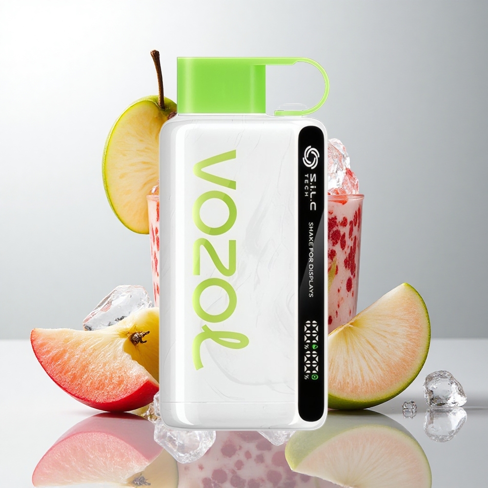 VOZOL STAR 9000/12000 Engangs Vape Sur Æble Is med 30% hurtigere opladning og 650mAh batterikapacitet